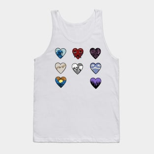 8 hearts sticker pack Tank Top